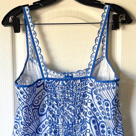 Charo Ruiz Irene Embroidered Corset Maxi Dress Indigo Blue Large EUC - Picture 5 of 6